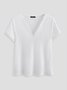 T-shirt Femme Décontracté Uni Printemps Micro-élasticité Quotidien Jersey Manches Courtes Regular H-Line