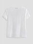 T-shirt Femme Décontracté Uni Printemps Micro-élasticité Quotidien Jersey Manches Courtes Regular H-Line