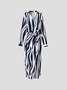 Robes Géométrique Automne Urbain Naturel Non Élasticité Manches Longues Ligne X Régulier Régulier Taille pour Femmes