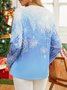 Sweat-shirts Décontracté Hiver Noël Quotidien Ample Régulier H-ligne Régulier Élasticité moyenne pour Femmes