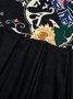 Robe Femme Décontracté  Polyester  Coupe Régulière Mi-longue Manches