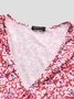T-shirt Femme Décontracté Floral Printemps Léger Micro-élasticité Quotidien Jersey Regular H-Line