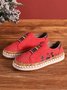 Appartements Femme Casual  Chat Split Joint  Talon Plat Tissu Slip On EVA