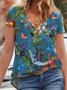 Printed Floral Casual T-shirt