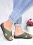 Sandales Casual Plaine Printemps Quotidien Talon bas Bout rond Grande taille Slip On Hauteur augmentant pour les femmes