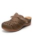 Appartements Femme Vintage Plaine Printemps Respirant Talon Bas Style Vintage Pu Birkenstock Polyuréthane