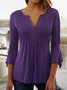 T-shirt Femme Décontracté Plaine L'  Lache Jersey Régulier A-Ligne Régulier