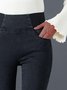 Jeans Femme Décontracté Plaine  Haut e élasticité  Denim Long Legging H-Line