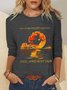 Chemises Femmes Printemps / Automne Simple Toussaint Léger Quotidien Coupe Régulière en Mélangé de Coton Régulier Droit