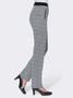 Mode Pantalons Femmes Plaid Automne Urbain Naturel Micro-Élasticité Quotidien Coupe Régulière H-ligne Régulier
