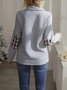 Sweat-shirts Décontracté Plain Hiver Spandex Col Montant Aucune élasticité Quotidien Boutons H-ligne pour Femmes