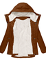Manteau Femme Décontracté Plain Hiver Sweat-shirt à Capuche Naturel Poids lourd Ample  Manche LongueH-ligne