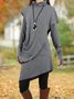 Robes Décontracté Plain Hiver Quotidien Coupe Régulière Col Roulé Laine/Tricot A-ligne Régulier pour Femmes