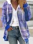 Caniche Blousons Femmes Décontracté Hiver Plaid Ample Noël Peluche Régulier Droit Régulier