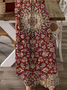 Robes Décontracté Ethnique Hiver Polyester Naturel Quotidien Long A-ligne Régulier pour Femmes
