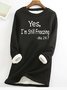 Sweat-shirts Femmes Décontracté Imprimé d'Animal Printemps / Automne Polyester Léger Micro-élasticité Coupe Régulière Régulier Trapèze