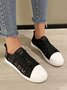Toile Chaussures Femmes Décontracté Floral Toutes Les Saisons Maille Quotidien à Talon Plat Caoutchouc à Lacets Toile