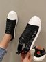 Toile Chaussures Femmes Décontracté Floral Toutes Les Saisons Maille Quotidien à Talon Plat Caoutchouc à Lacets Toile