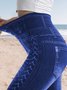 Pantalons De Yoga Décontracté Plain Printemps Spandex Naturel Quotidien Serré Long Legging pour Femmes