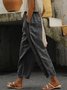 Pantalons Femmes Décontracté Plain Toutes Les Saisons Coton Naturel Ample Pantalon navet Droit Régulier