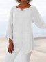 Hauts Décontracté Automne Solide Patchwork Léger Micro-élasticité Quotidien Bambou H-Line pour Femme
