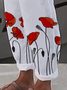 Pantalons Femmes Décontracté Floral Toutes Les Saisons Vacances Bande Élastique Coton Et Lin Pantalon navet Long Ligne T