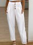 Pantalons Femmes Décontracté Plain Toutes Les Saisons Quotidien Dentelle Coton Long Régulier CE