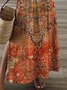 Robes Rétro Ethnique Été Polyester Léger Quotidien Ample Long Trapèze pour Femmes