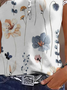 Chemises Femmes Décontracté Floral Été Col V Aucune élasticité Ample Jersey Manches Courtes Régulier