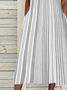 Robes Géométrique Décontracté Été Naturel Micro-élasticité Jersey Mi-longue Trapèze Régulier pour Femmes