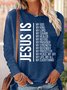 Chemisiers1 Décontracté Printemps / Automne Lettres de texte Micro-élasticité Manches Longues en Mélangé de Coton Régulier Droit Régulier pour Femmes