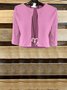 Deux Pièces Ensembles Femmes Floral Printemps / Automne Élégant Polyester Naturel Quotidien Manteau avec jupe Trapèze Élasticité moyenne