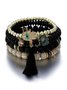Bracelets Boho Plain Toutes Les Saisons Métal Vacances Cristal Résine Plage Style multicouche Bracelet pour Femmes