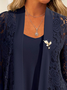Deux Pièces Ensembles Femmes Décontracté Plain Printemps / Automne Polyester Naturel Aucune élasticité Quotidien Ample Manteau avec cami