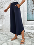 Pantalons Décontracté Plain Toutes Les Saisons Spandex Ample Pantalon droit Long Régulier T.-N.-L. pour Femmes