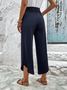 Pantalons Décontracté Plain Toutes Les Saisons Spandex Ample Pantalon droit Long Régulier T.-N.-L. pour Femmes