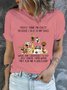T-shirts Femmes Décontracté Été Drapeau des États-Unis Aucune élasticité Quotidien Manches Courtes Col Rond Droit Régulier