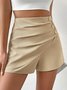 Shorts Décontracté Plain Été Polyester Quotidien Ample Shorts CE UC pour Femmes