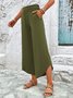 Pantalons Décontracté Plain Toutes Les Saisons Spandex Ample Pantalon droit Long Régulier T.-N.-L. pour Femmes