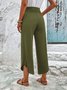 Pantalons Décontracté Plain Toutes Les Saisons Spandex Ample Pantalon droit Long Régulier T.-N.-L. pour Femmes