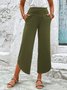 Pantalons Décontracté Plain Toutes Les Saisons Spandex Ample Pantalon droit Long Régulier T.-N.-L. pour Femmes