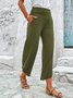 Pantalons Décontracté Plain Toutes Les Saisons Spandex Ample Pantalon droit Long Régulier T.-N.-L. pour Femmes