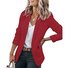 Blazers Décontracté Plain Printemps / Automne Coupe Régulière Manches Longues Col Châle Régulier Régulier CE pour Femmes