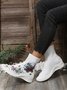 Bottes-chaussettes Décontracté Toussaint Automne Augmentation de la hauteur Bout Fermé Tissu de Grande Taille Caoutchouc Bottes-chaussettes pour Femmes