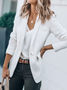Blazers Décontracté Plain Printemps / Automne Coupe Régulière Manches Longues Col Châle Régulier Régulier CE pour Femmes