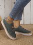 Appartements Femme Casual  Chat Split Joint  Talon Plat Tissu Slip On EVA