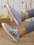 Appartements Femme Casual  Chat Split Joint  Talon Plat Tissu Slip On EVA
