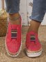 Appartements Femme Casual  Chat Split Joint  Talon Plat Tissu Slip On EVA
