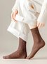Chaussettes Décontracté Plain Toutes Les Saisons Respirable Quotidien en Mélangé de Coton Chaussettes sur le mollet Régulier pour Femmes