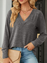 Sweat-shirts Décontracté Plain Printemps / Automne Polyester Micro-élasticité Quotidien Ample Régulier Non pour Femmes